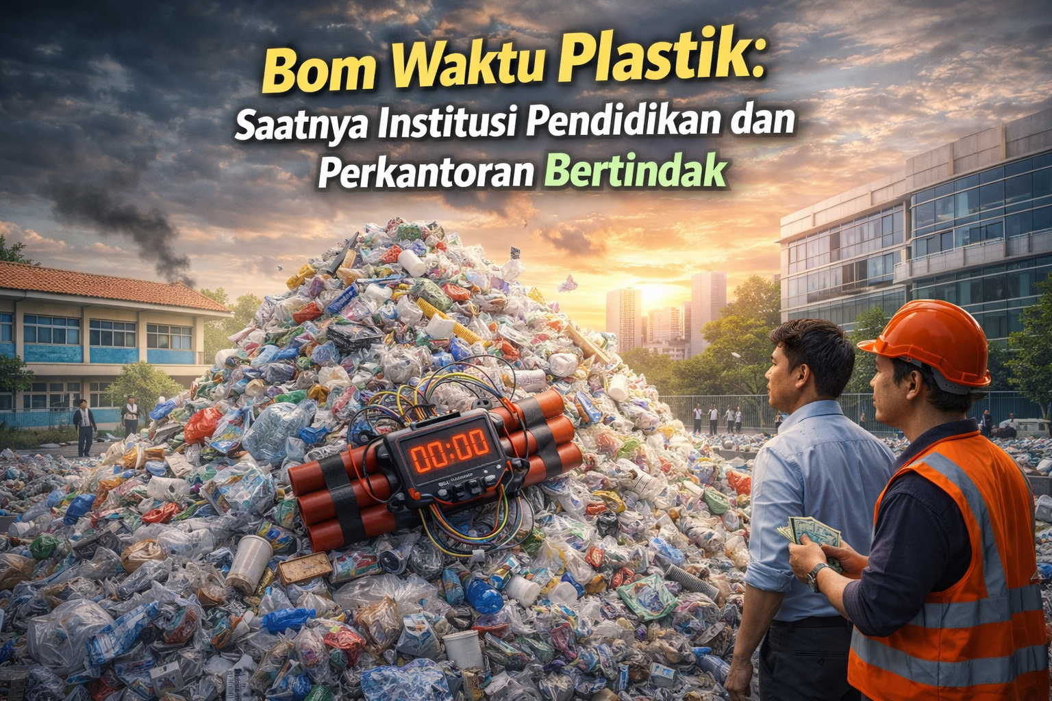 Bom Waktu Plastik: Saatnya Institusi Pendidikan dan Perkantoran Bertindak